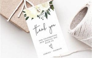 Stunning Wedding Souvenir Tags Template