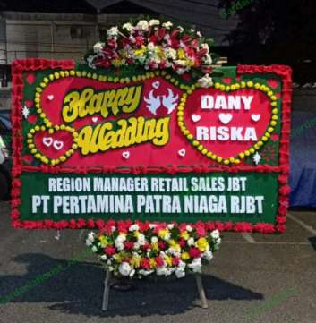 harga karangan bunga pernikahan