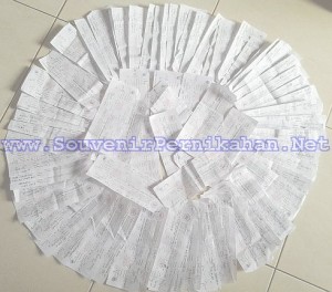 bukti pengiriman souvenir pernikahan