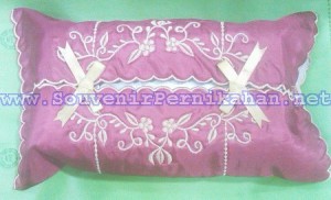 sarung tempat tissue satin bordir