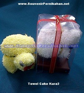 Jual souvenir towel cake kura-kura
